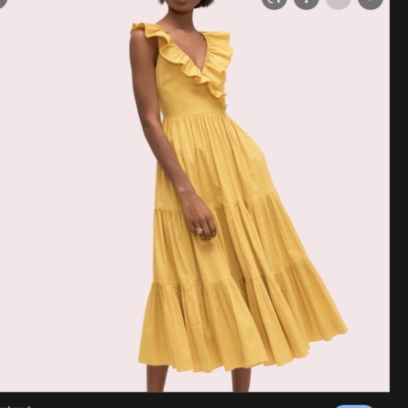kate spade Dresses & Skirts - Kate spade 0 pleated tiered dress ruffled neck